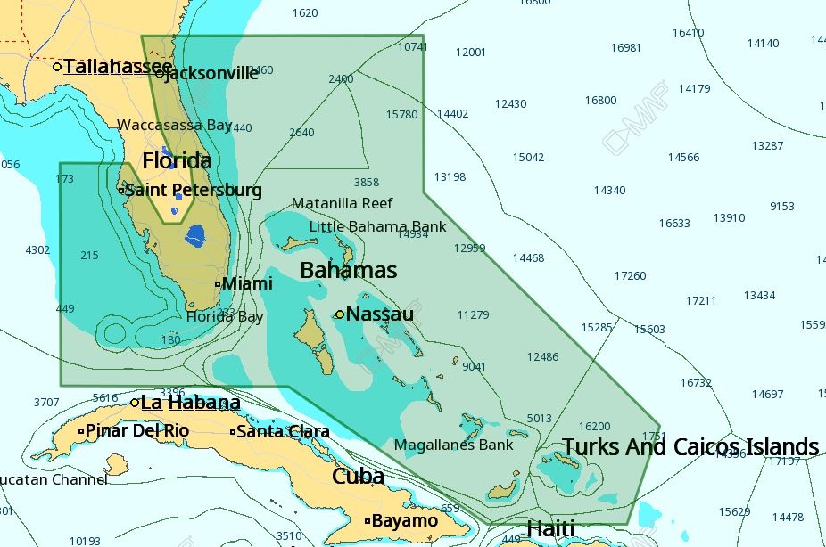 C-MAP M-NA-D943 4D Local Florida And The Bahamas