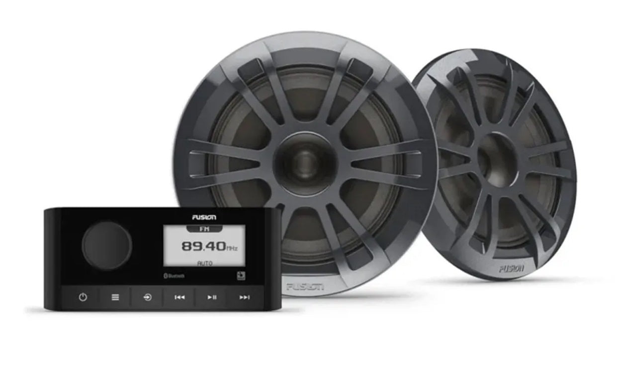 Fusion MS-RA60 Bundle MS-RA60 Stereo with Pair EL Sport 6.5" Speakers