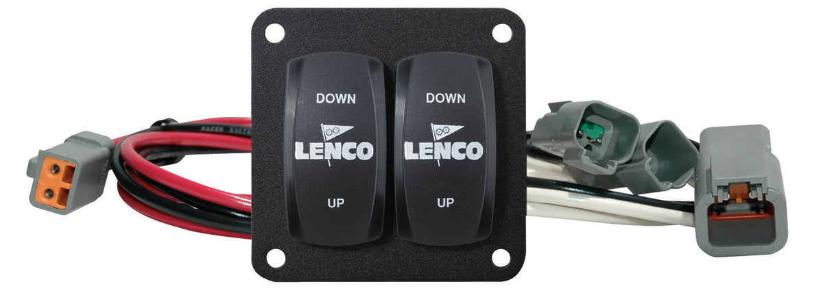 Lenco Double Rocker Switch Kit Single Actuator Systems 12vDC &amp; 24vDC