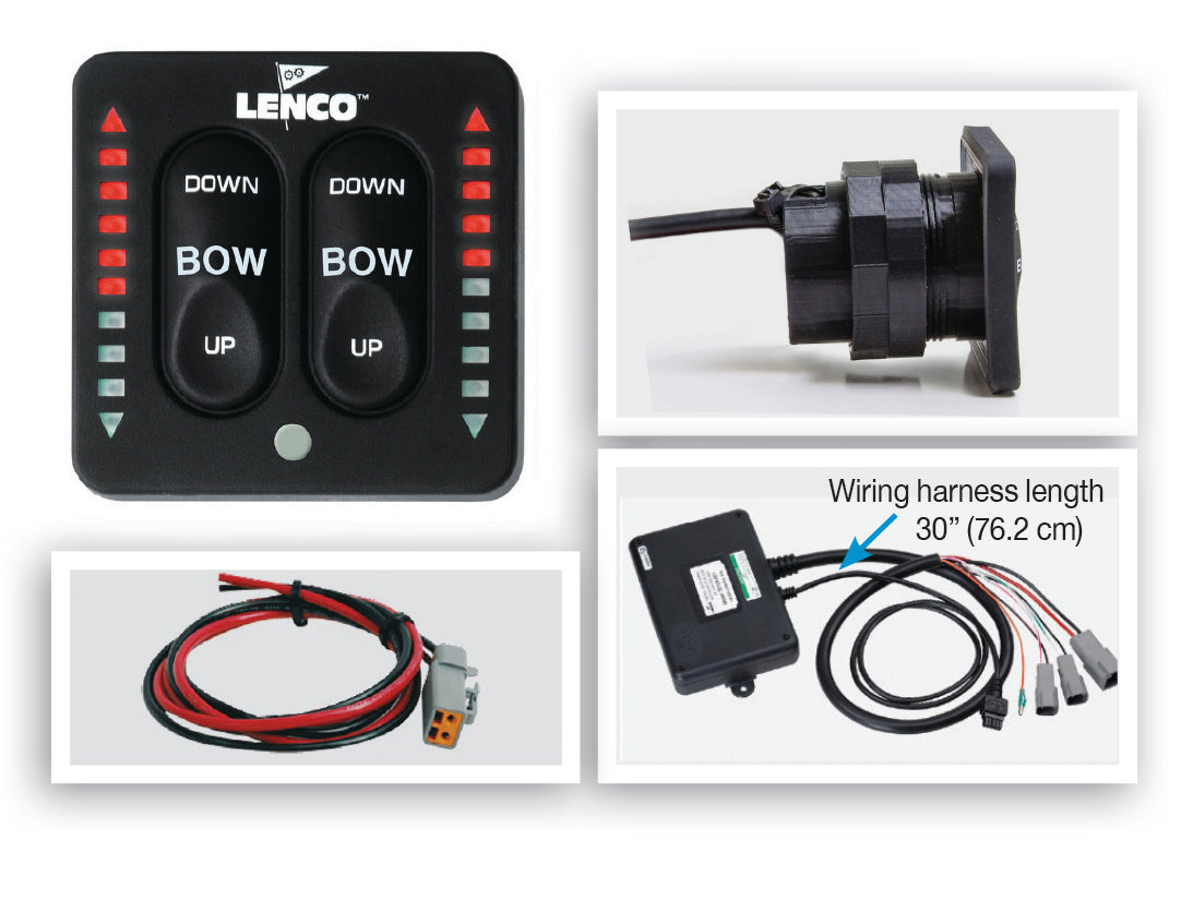Lenco LED Two-Piece Indicator Switch with Pigtail for Single Actuator Systems