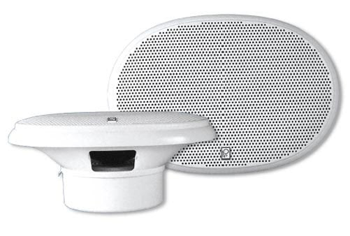 Polyplanar MA-5950 White 6 X 9 Oval 80 Watt Speakers